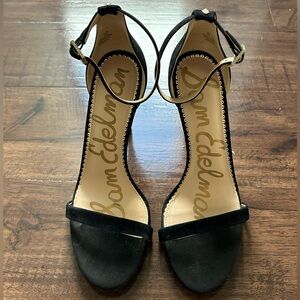 Sam Edelman Black Ankle Strap Heels